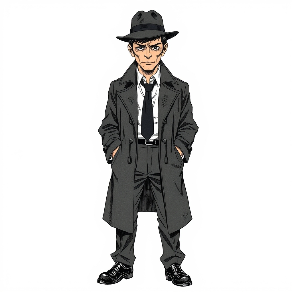 Detective Kaito — character reference for Neon Echoes