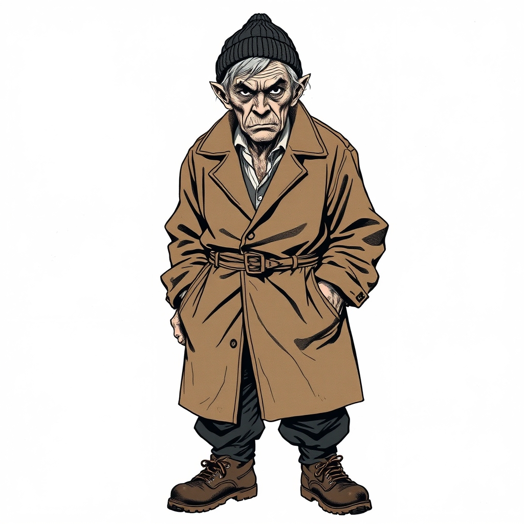 Old Man Tanaka — character reference for Neon Echoes
