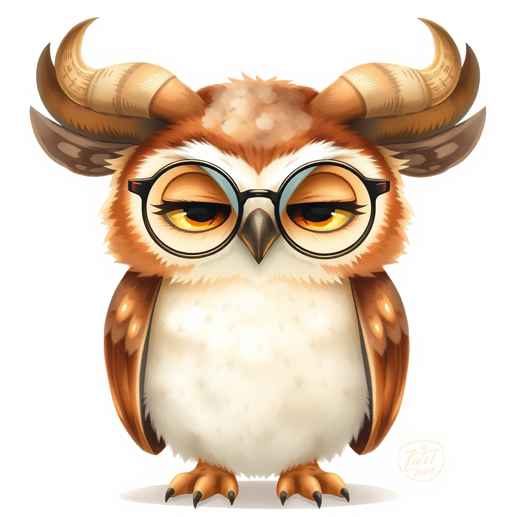 Barnaby the Owl — character reference for Pip and the Beautiful Dark