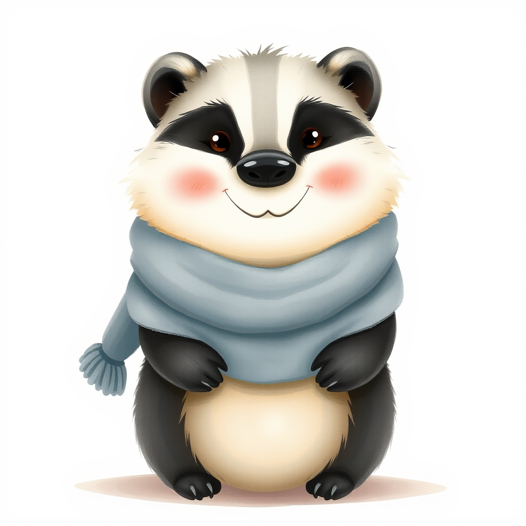 Silas the Badger — character reference for Pip and the Beautiful Dark