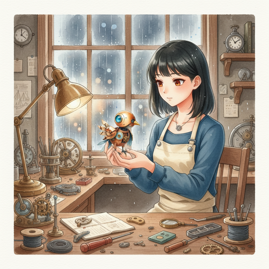 The Clockmaker and the Sky-Map — Watercolor AI comic by qcrao