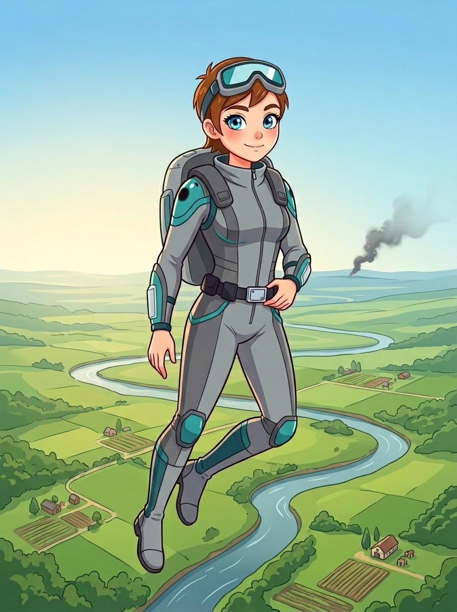 Skye the Sky-Rider — Cartoon AI comic by qcrao